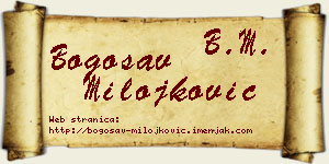 Bogosav Milojković vizit kartica